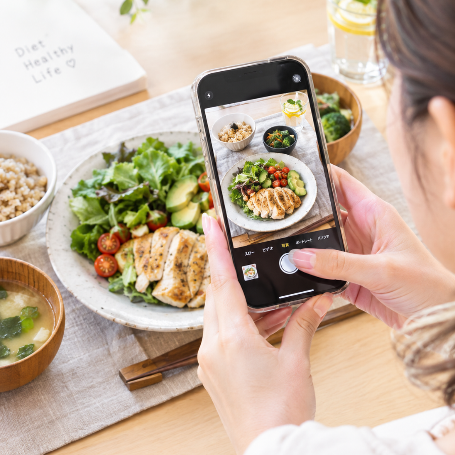 毎日のLINEでの食事チェックの画像