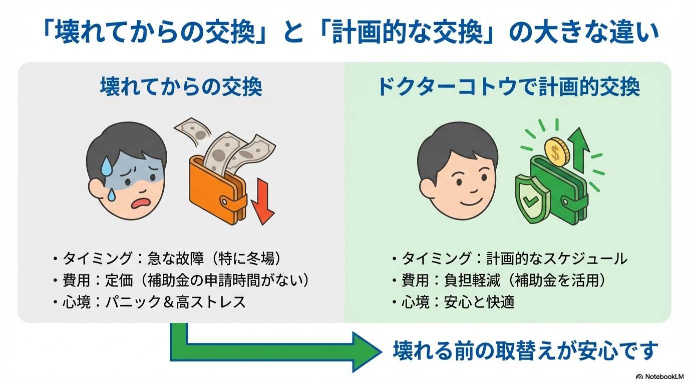 壊れる前に交換
