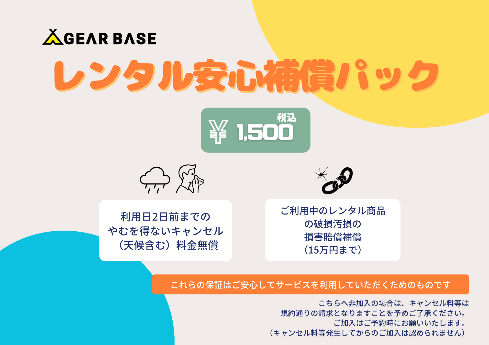 安心保証パックの説明