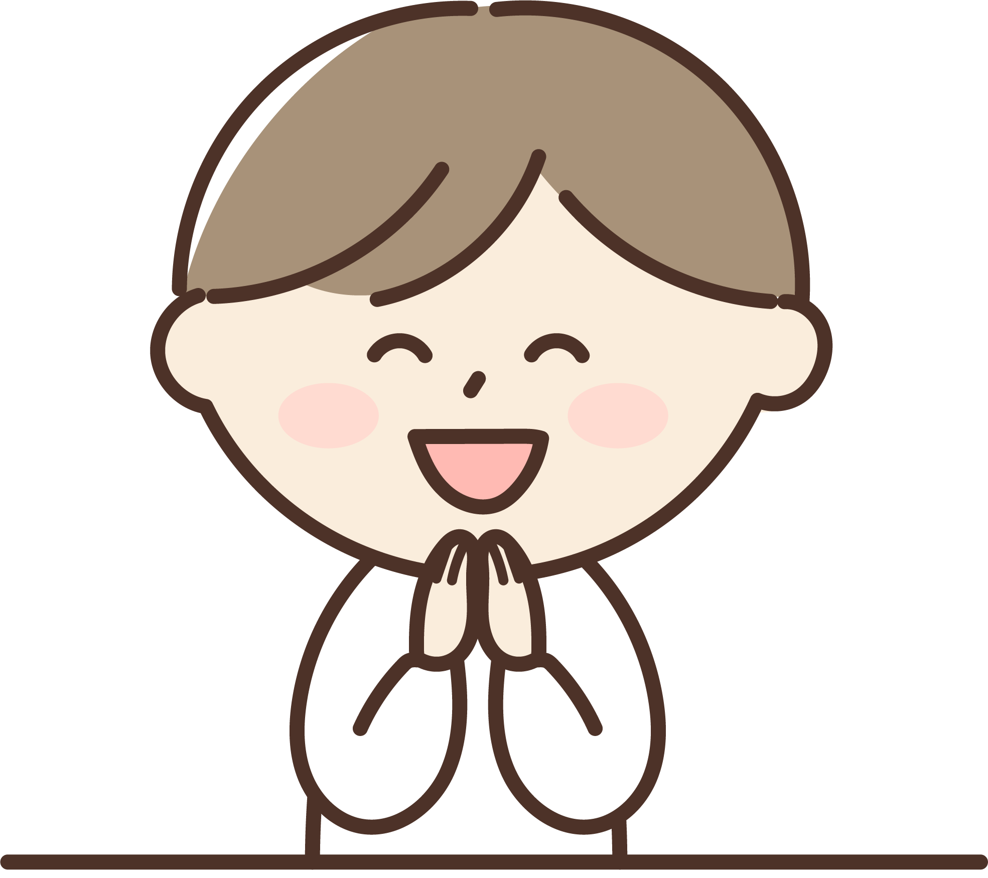 いただきますをする子供