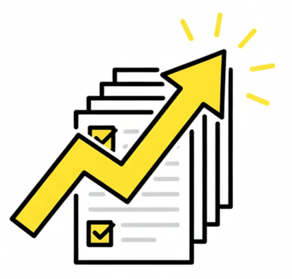 応募アップを示すアイコン