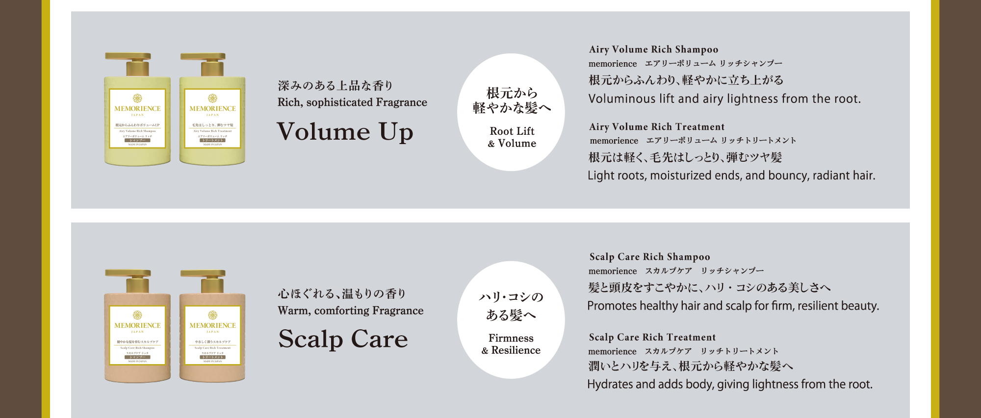 memorienceスカルプケア、アクアクレンズ、メンズ用シャンプー＆トリートメント