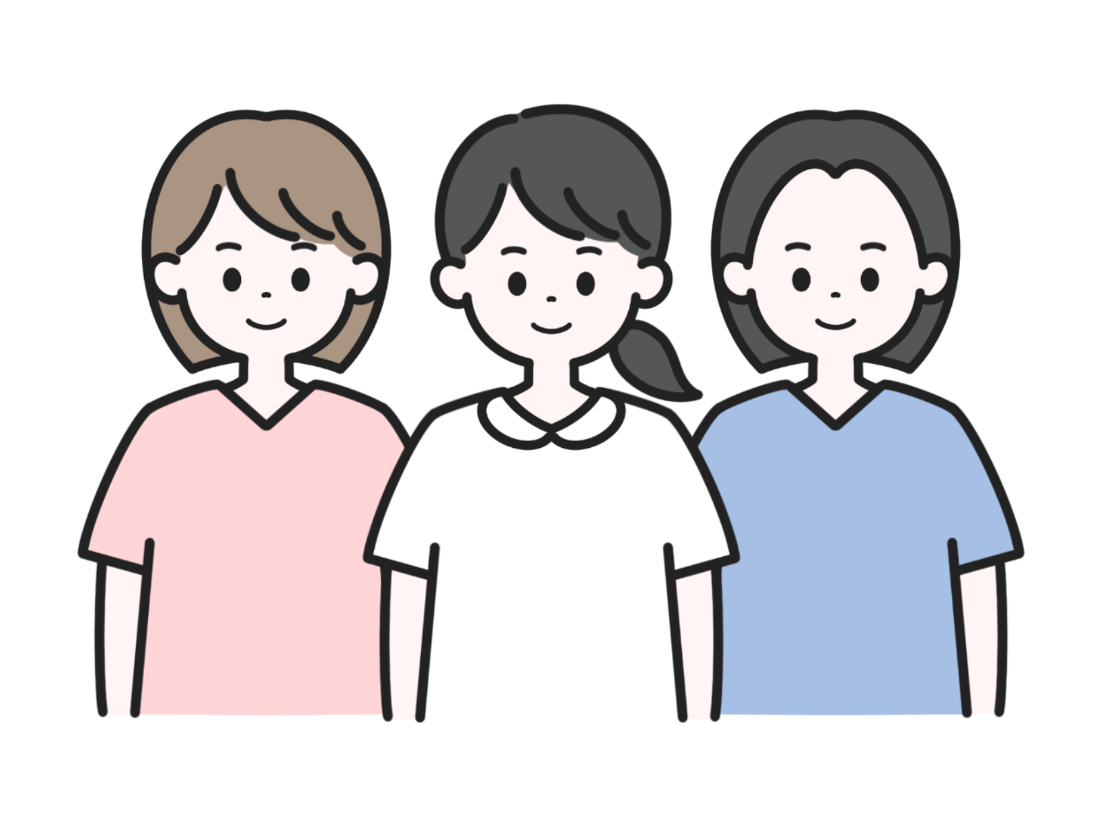 3人の歯科衛生士のイラスト