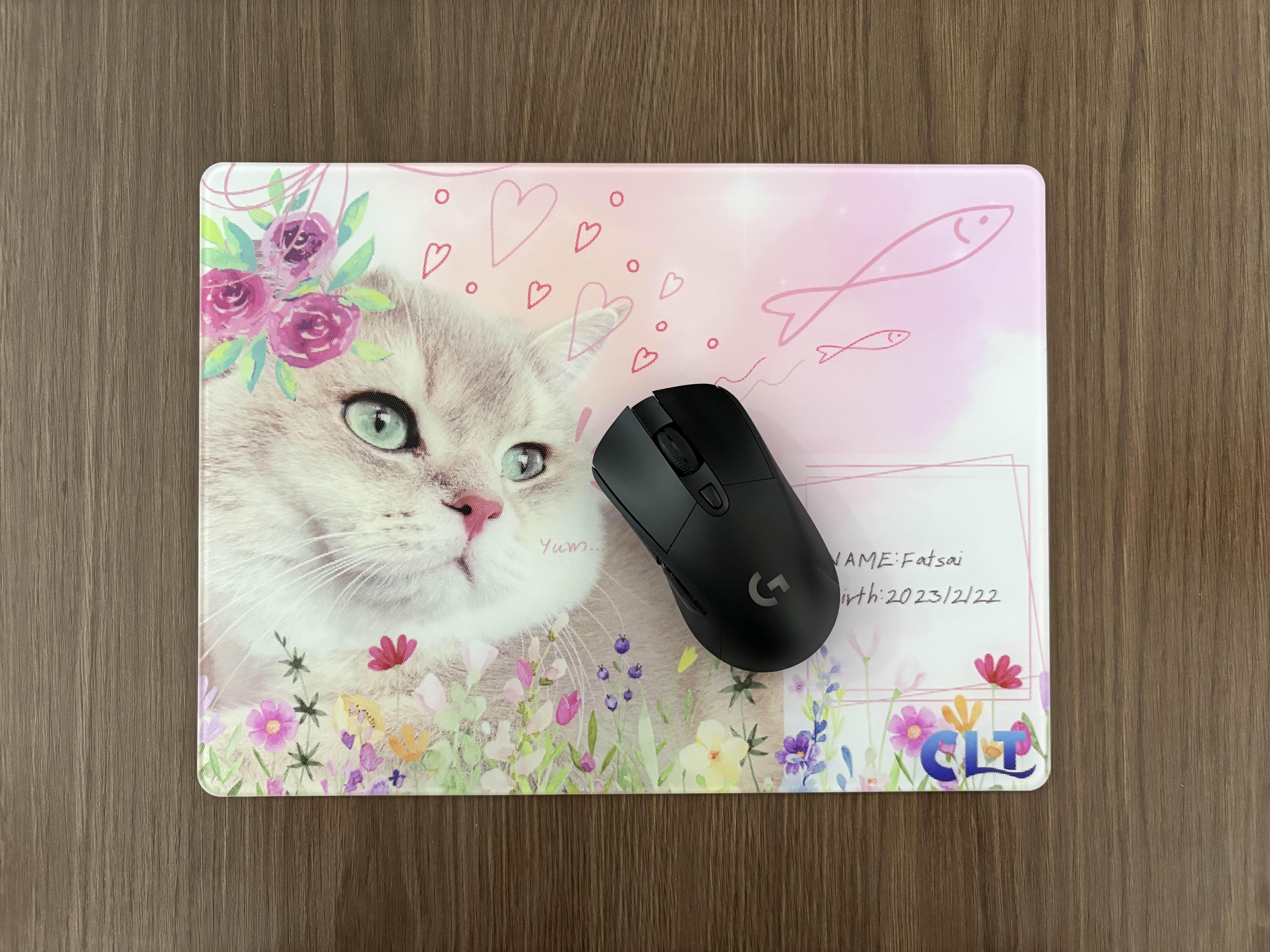 [CLTオリジナル]ガラスマウスパッド猫常務 コンパクトの商品画像