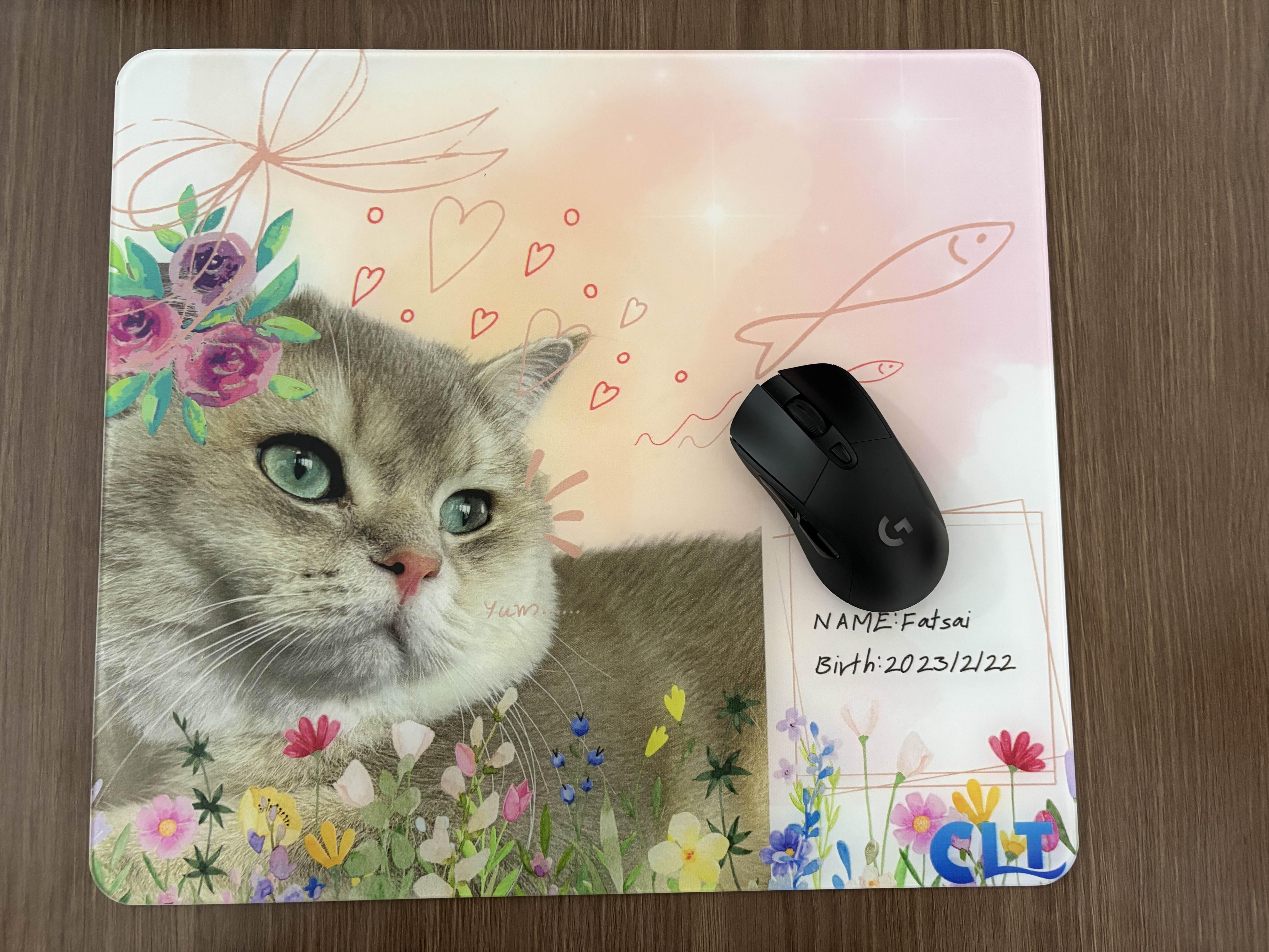 [CLTオリジナル]ガラスマウスパッド猫常務の商品画像