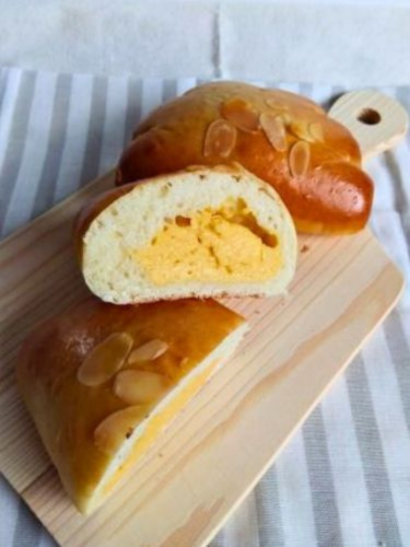 とかち野酵母のクリームパン／パン教室／パン