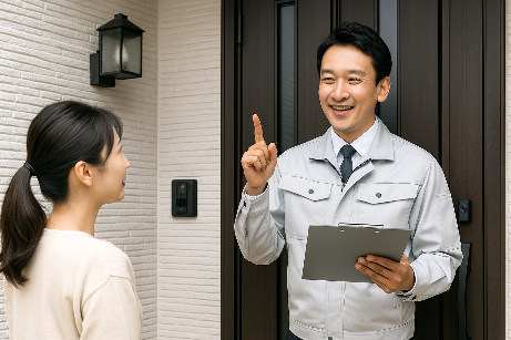 作業員との打ち合わせイメージ