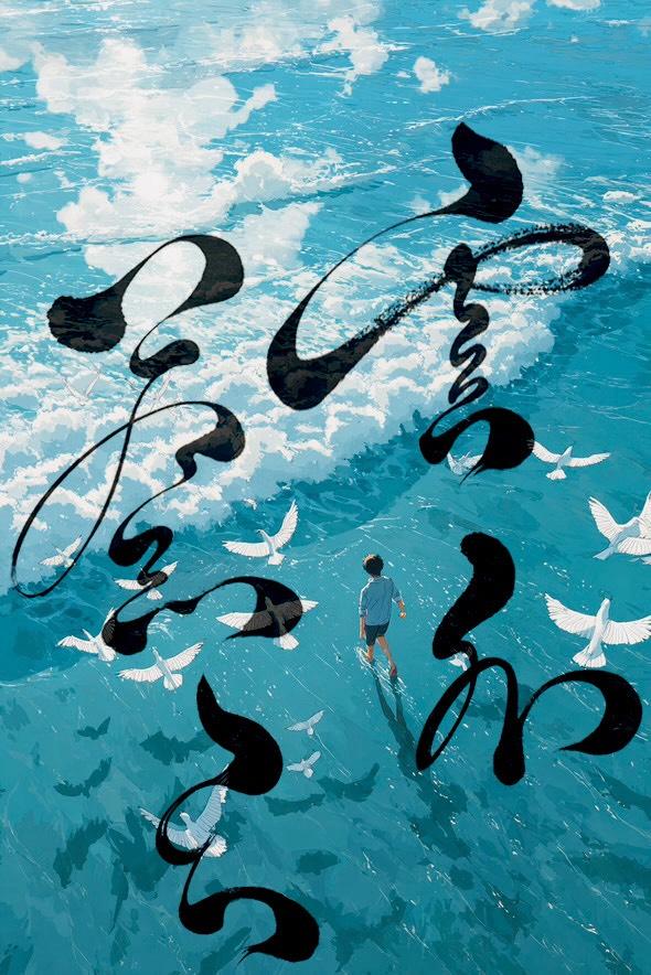 AIクリエイターとのコラボ作品（生成AI画像×書道）