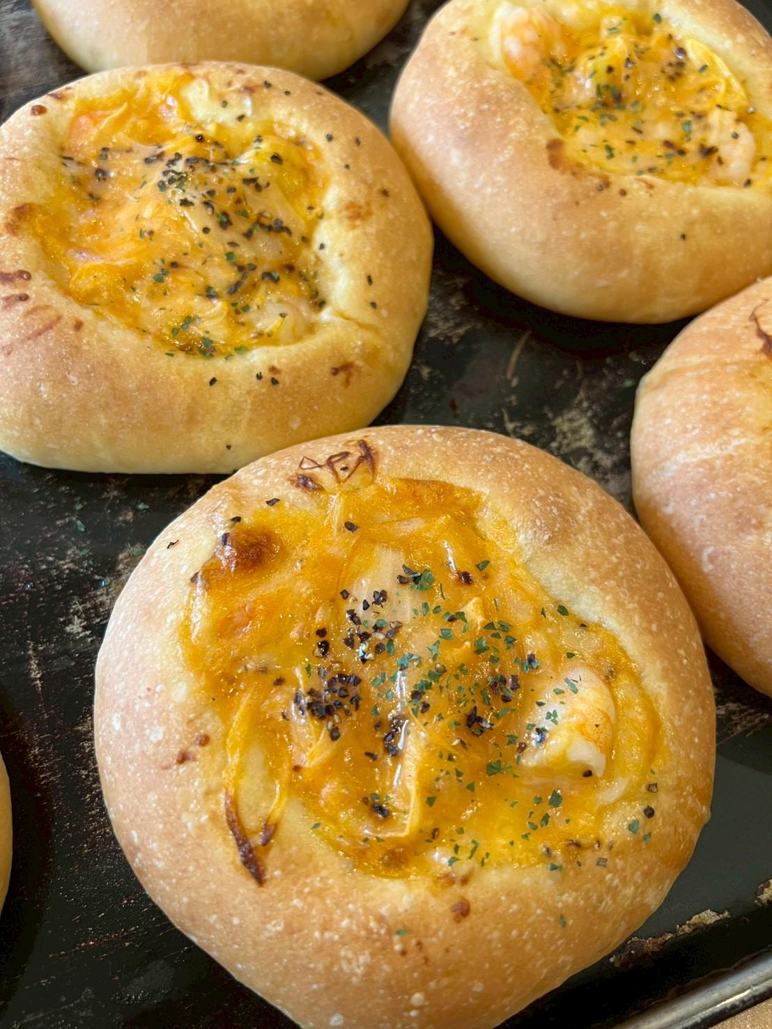 コロンバージュのえびとビスクのフォカッチャ