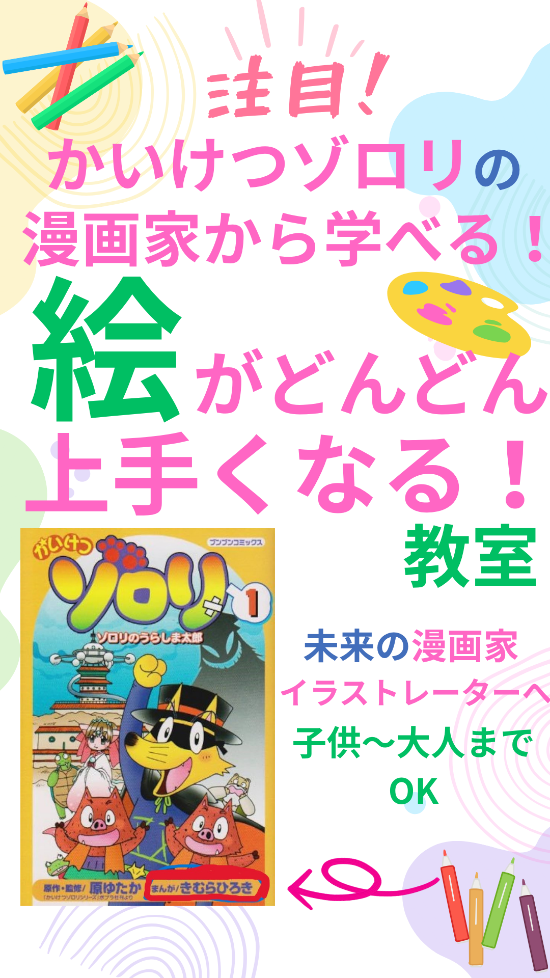 吉川市の絵画教室、水彩画、イラスト教室