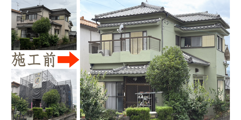 宇治市 H様邸にて 外壁塗替工事　塗装とシーリング防水