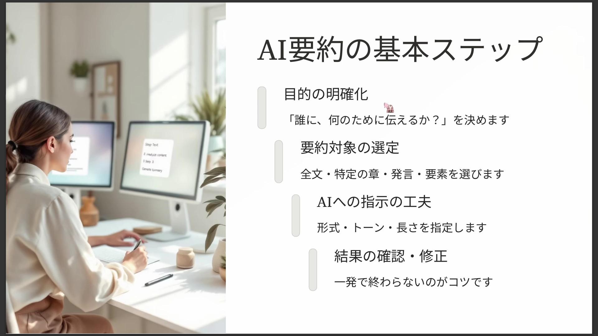 AI要約の基本ステップ