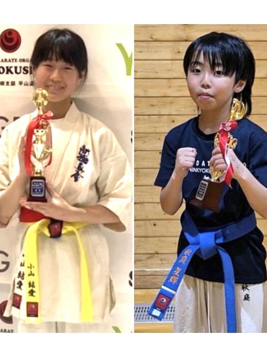 稚内道場入賞者 トロフィーを持って記念撮影