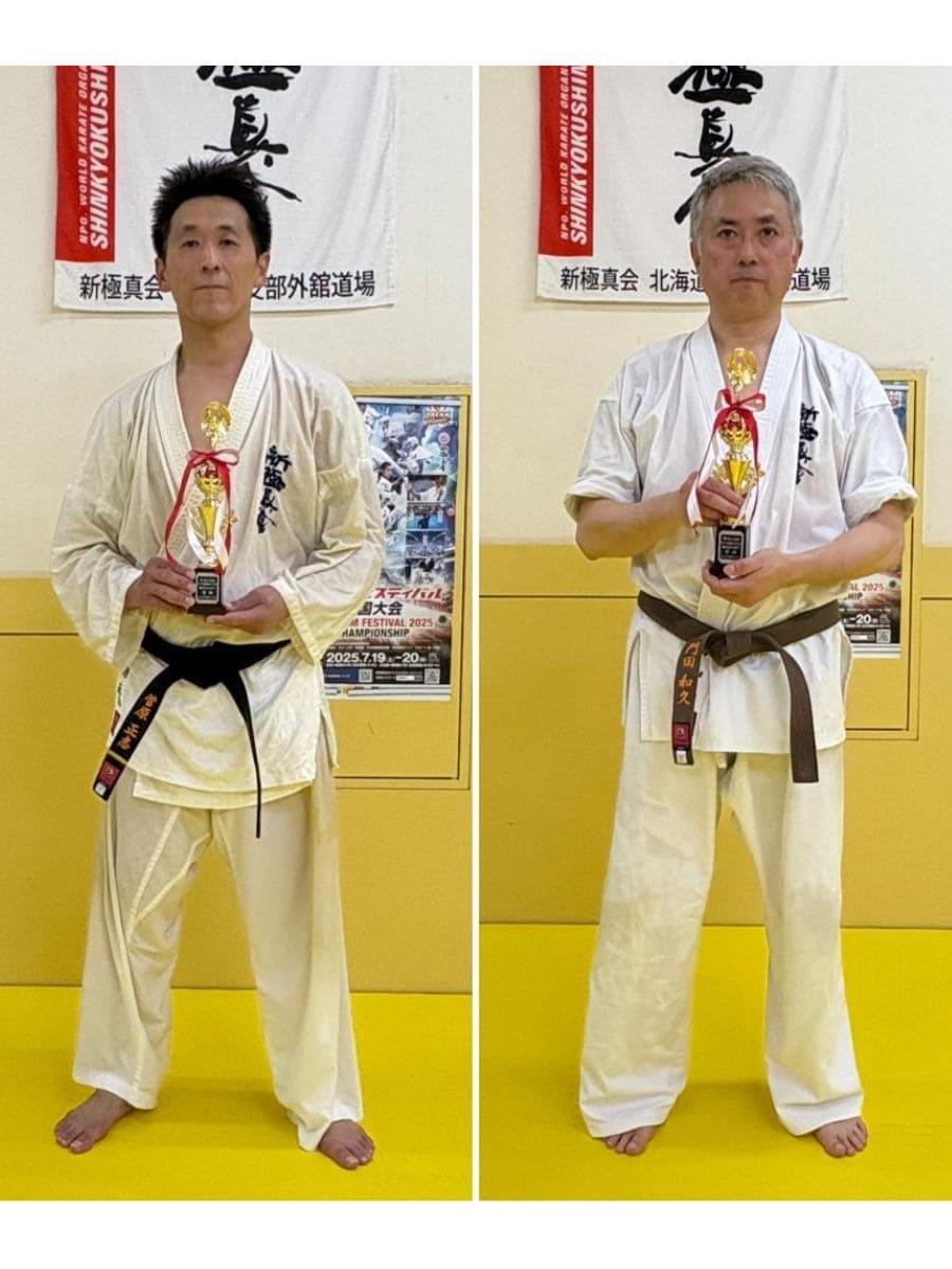 札幌市白石区本部道場 シニアクラス 組手入賞の選手 新極真会外舘道場