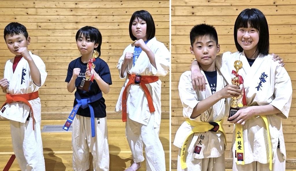 大会で入賞した稚内道場の小学生道場生