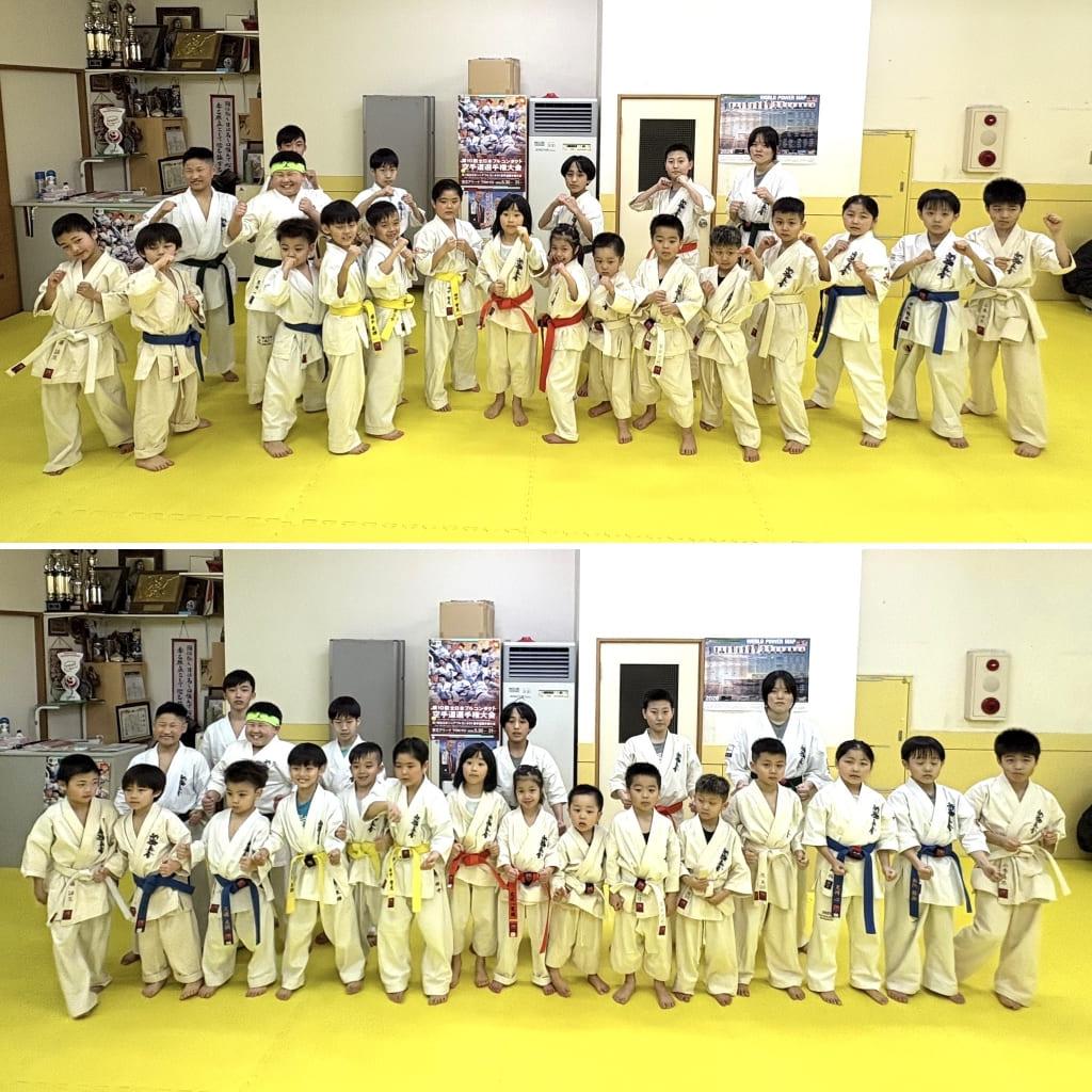 札幌市白石区の空手教室 新極真会外舘道場本部 少年部の集合写真
