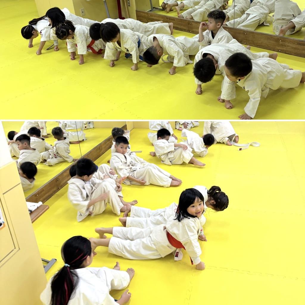 札幌市白石区の空手教室 新極真会外舘道場本部 少年部の稽古風景