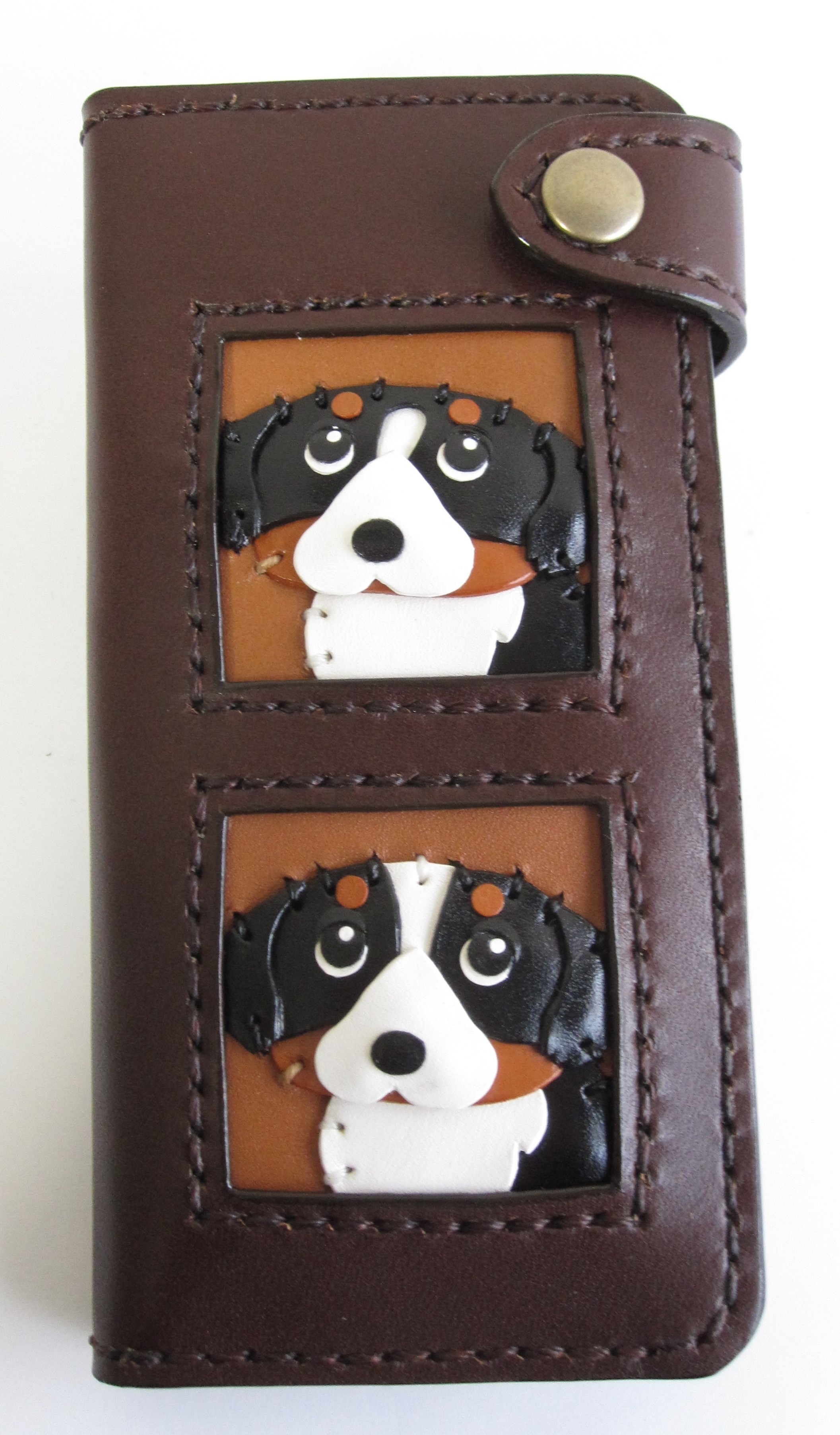 愛犬の本革製うちの子スマホケース