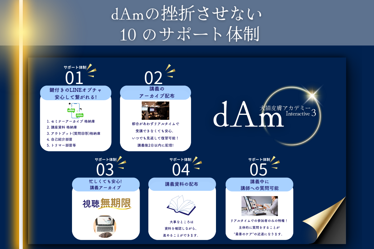 dAm犬猫皮膚アカデミー　インタラクティブ3期　2026年3月開講　エントリー受付中