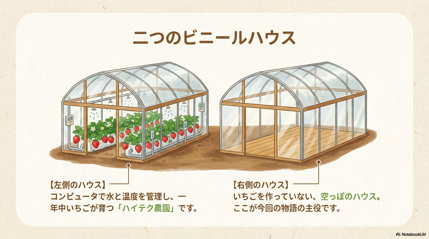 2つのビニールハウス