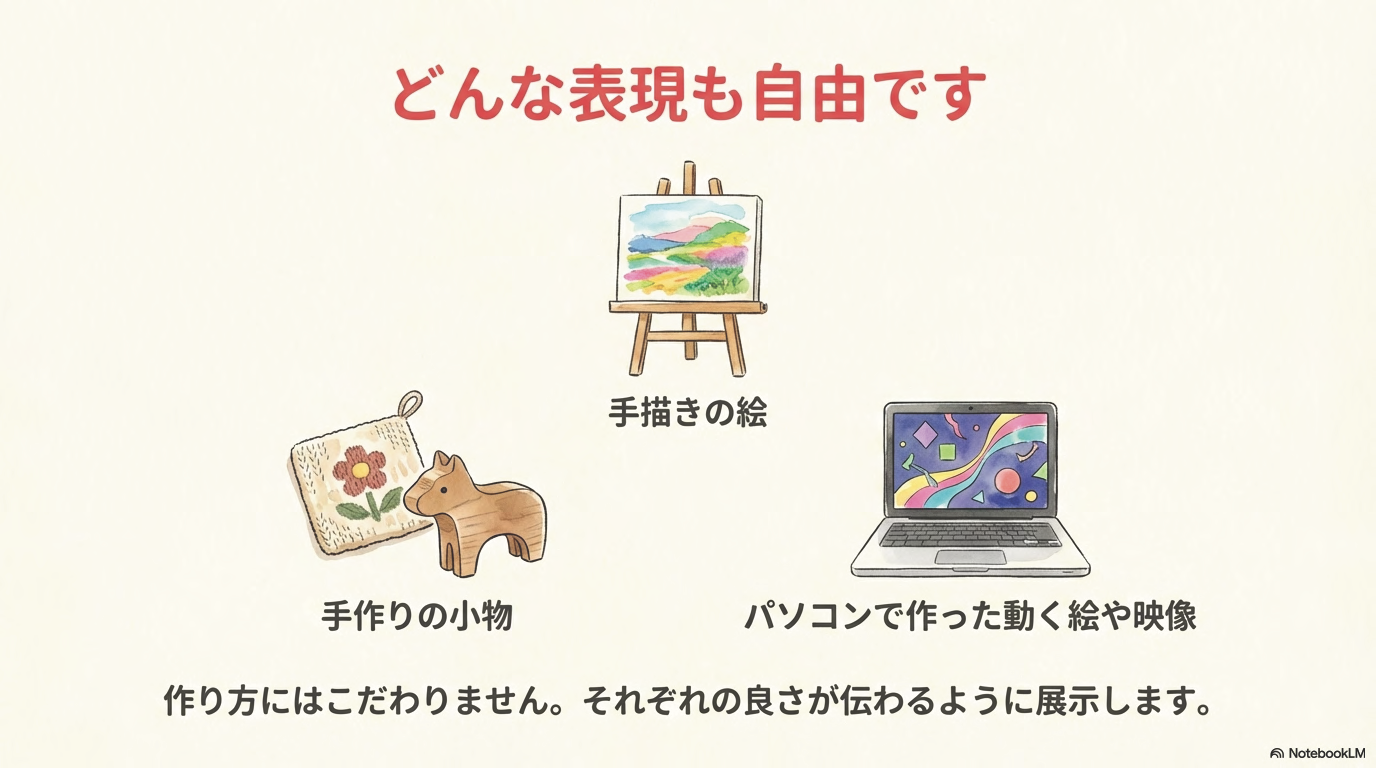 どんな表現も自由です