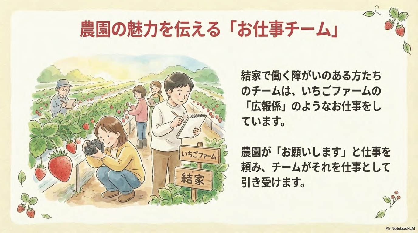 いちごファームの魅力を伝える「お仕事チーム」