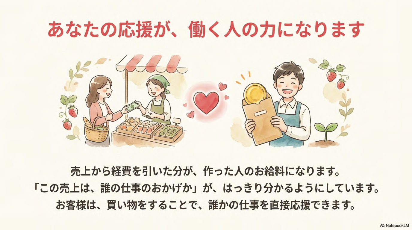 あなたの応援がい、働く人の力になります