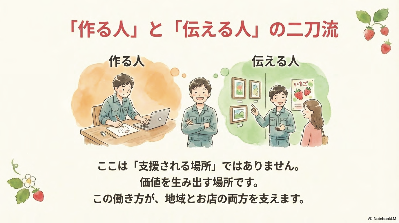「作る人」と「伝える人」の二刀流