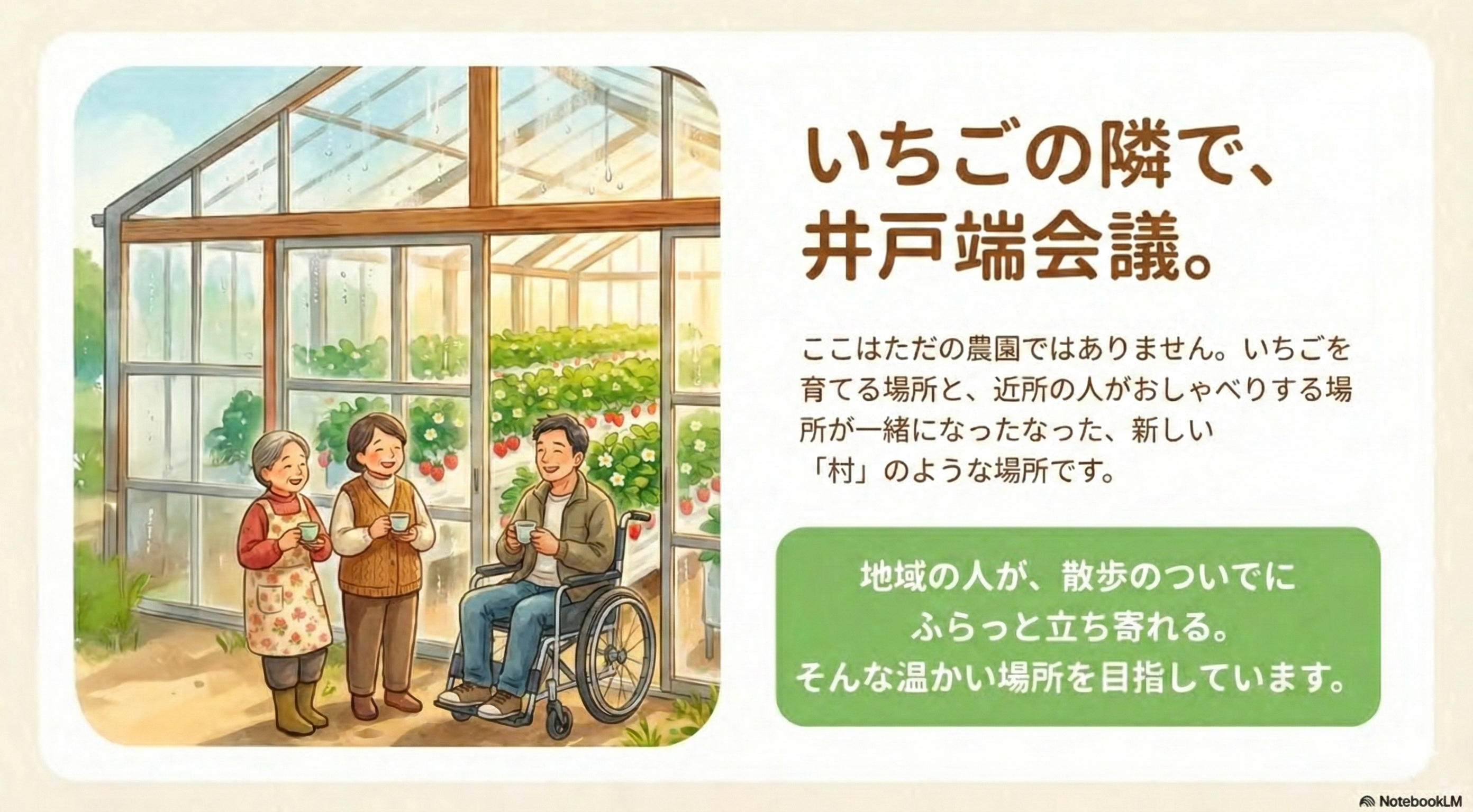 いちごの隣で、井戸端会議