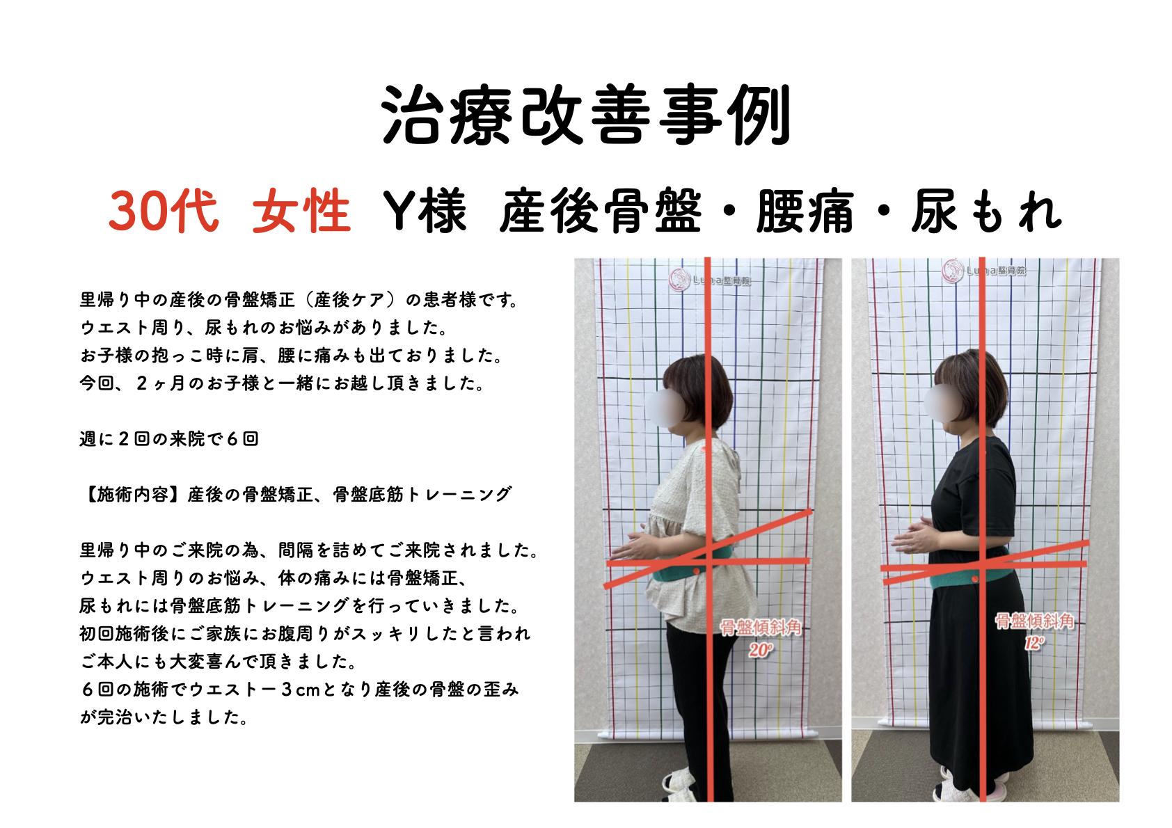 春日市ⅠLuna整骨院・レディース整体院の改善ビフォーアフター
