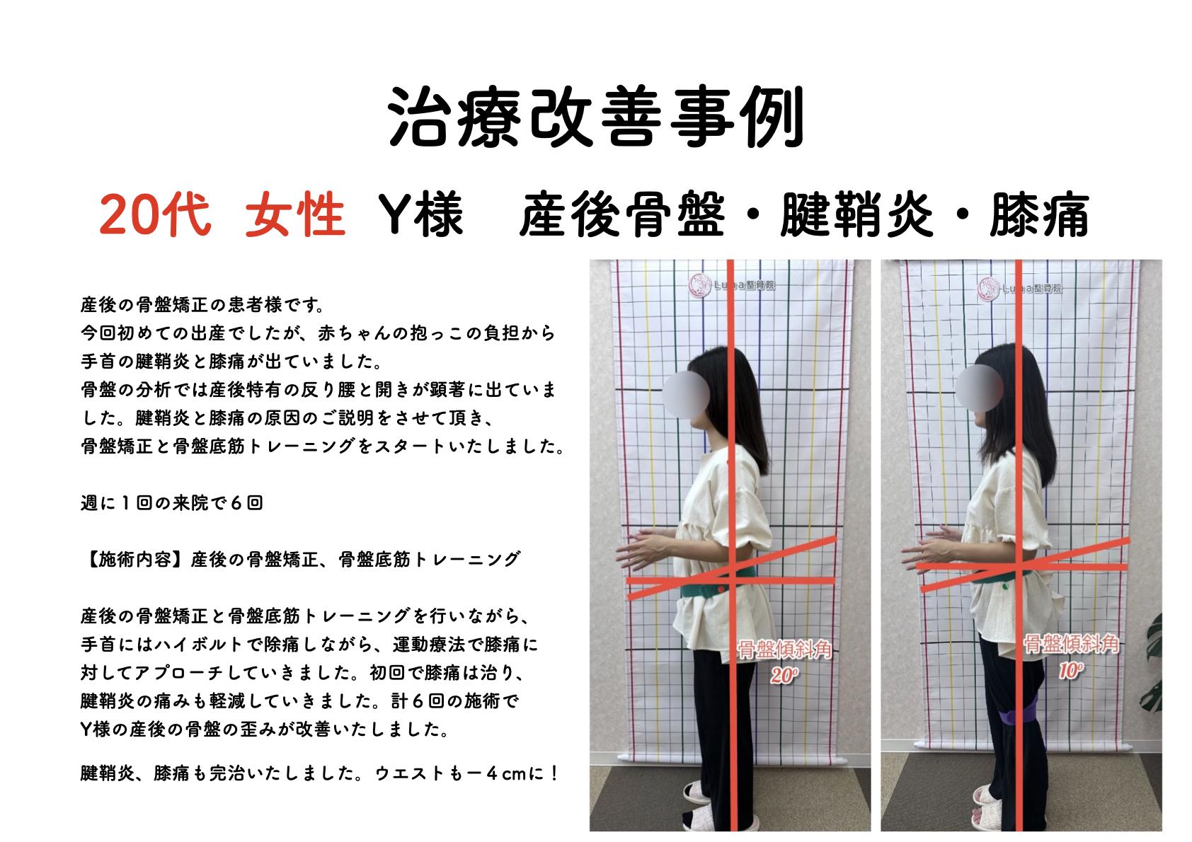 春日市ⅠLuna整骨院・レディース整体院の改善ビフォーアフター