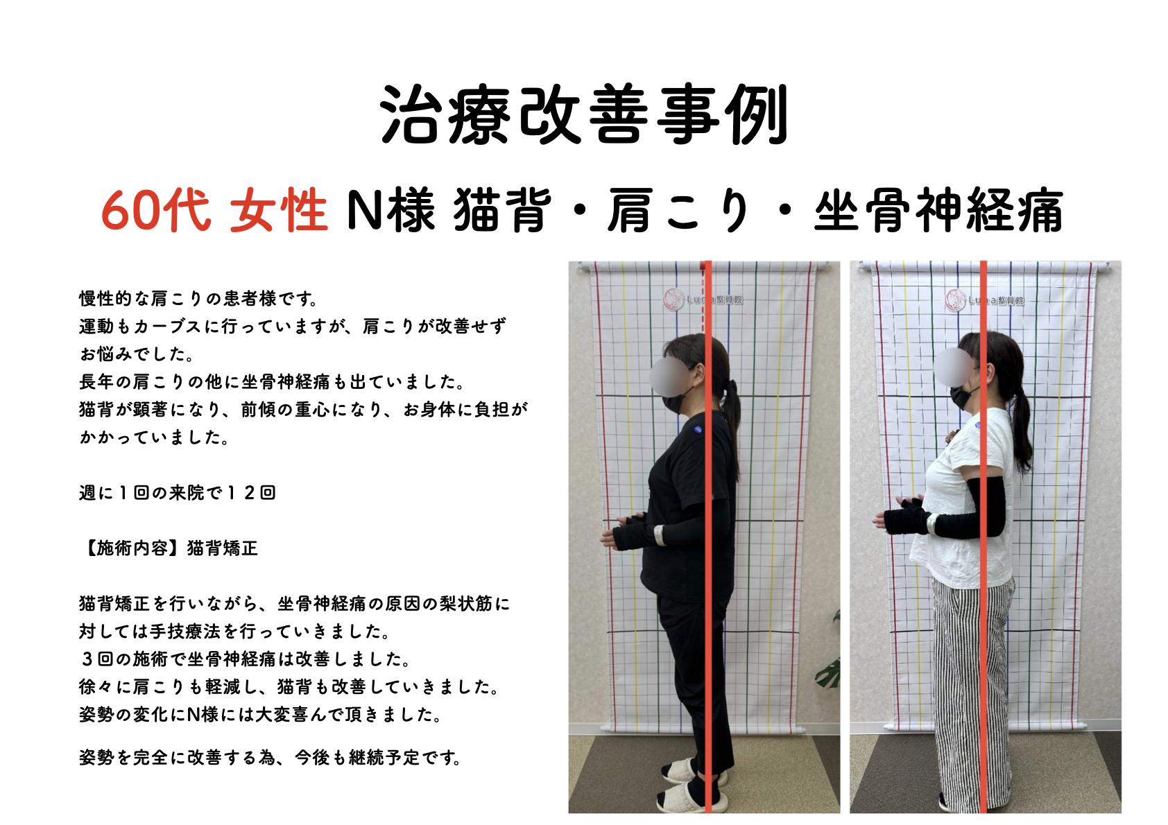 春日市ⅠLuna整骨院・レディース整体院の改善ビフォーアフター