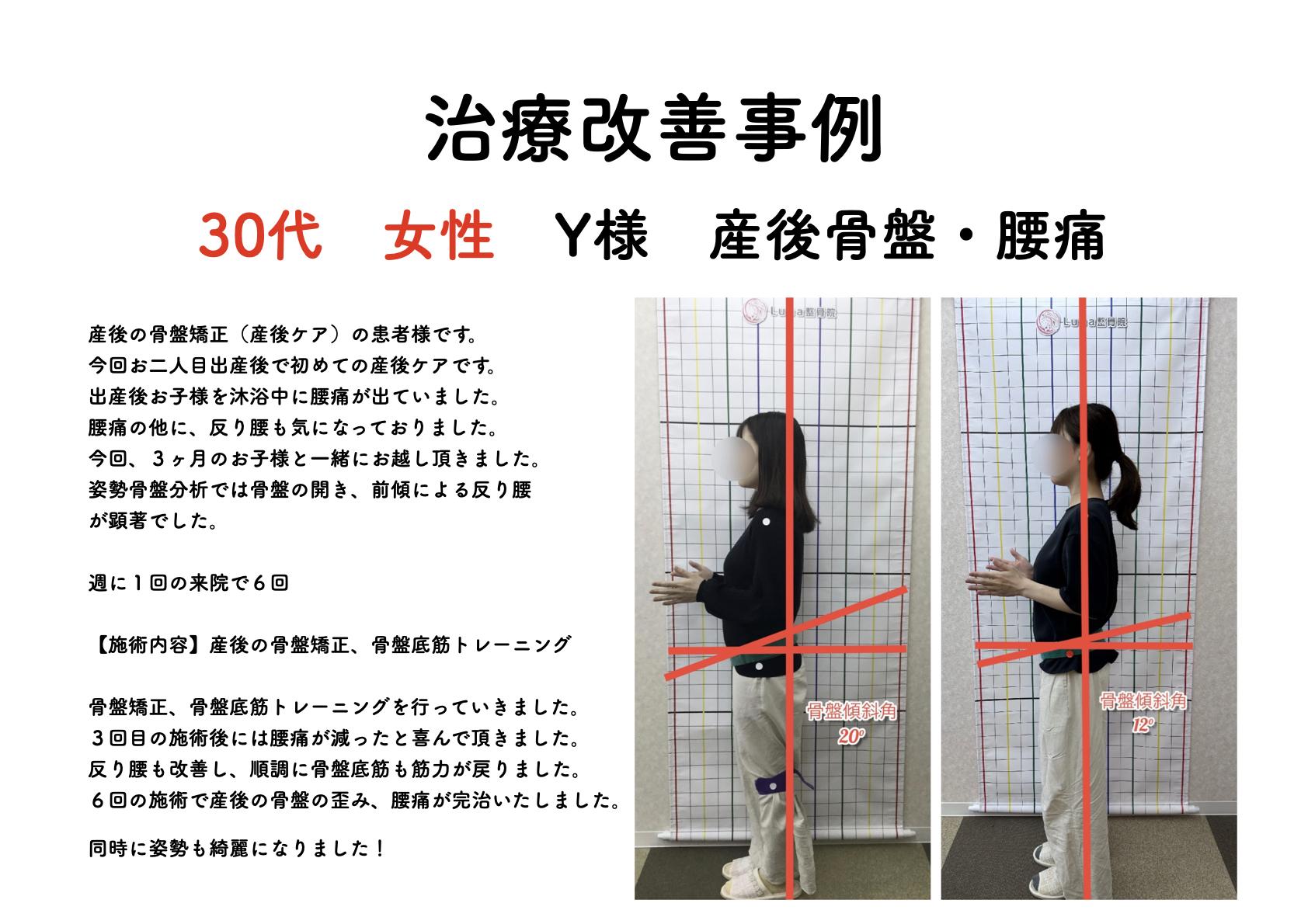 春日市ⅠLuna整骨院・レディース整体院の改善ビフォーアフター
