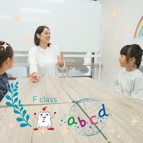 小学生英会話、話せる、文が作れる！アブクドゥイングリッシュスクールの「ビギナークラス F」レッスンの様子