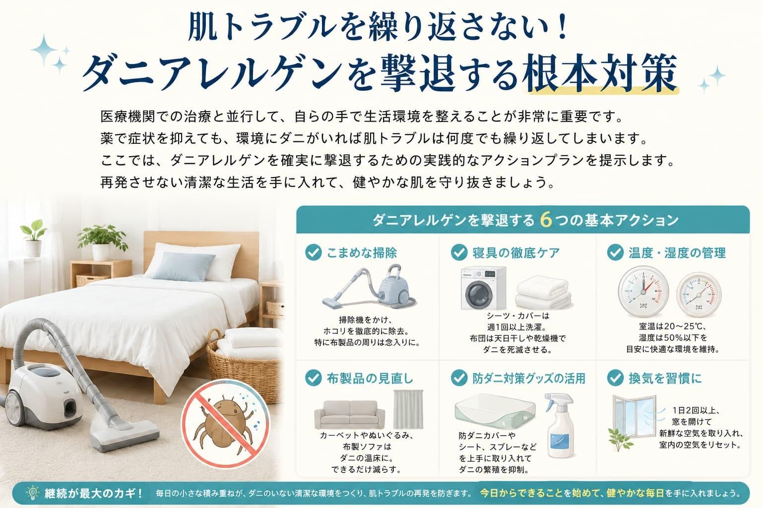 ダニアレルゲンを撃退する根本対策