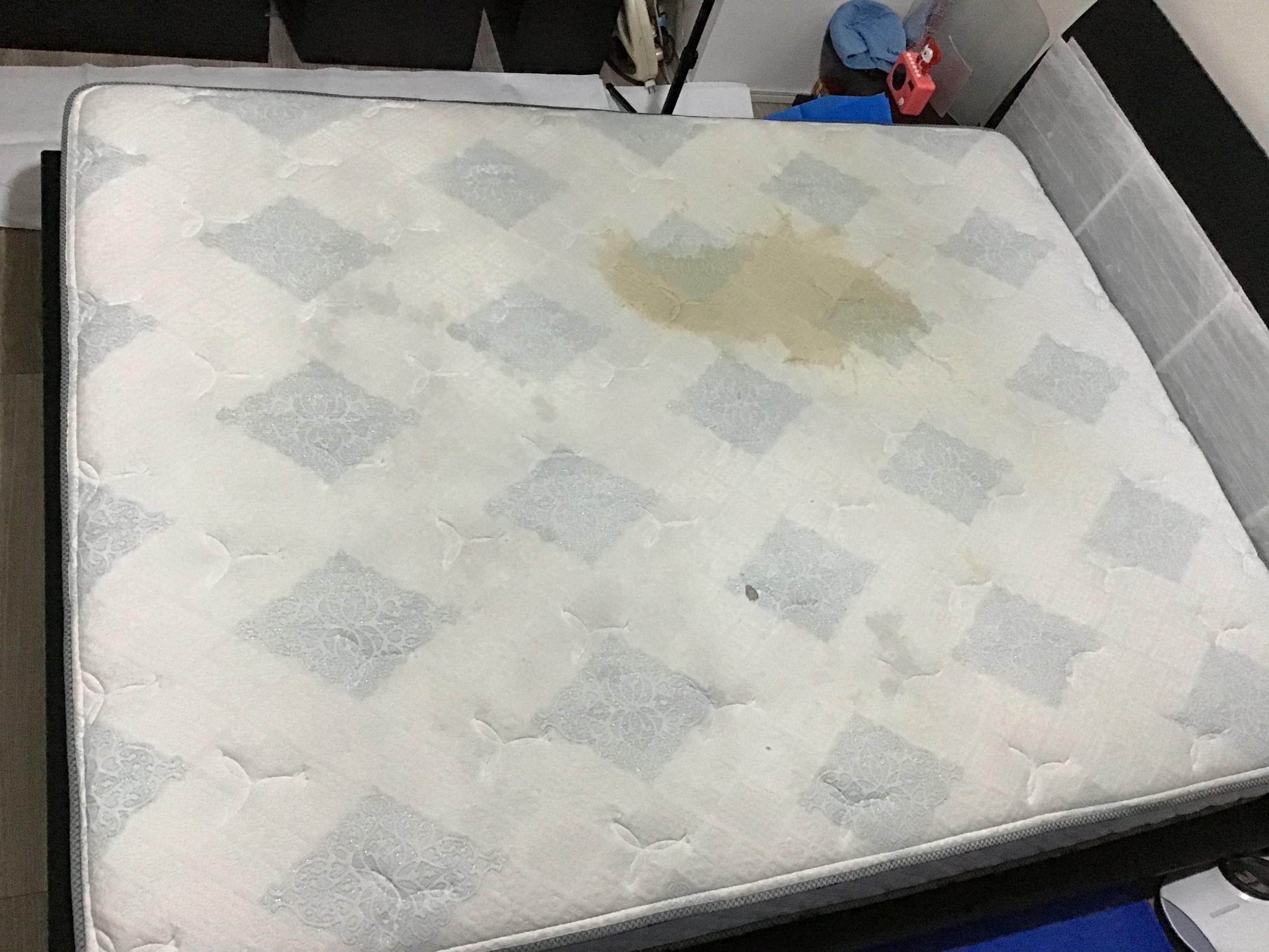 嘔吐汚れたマットレス