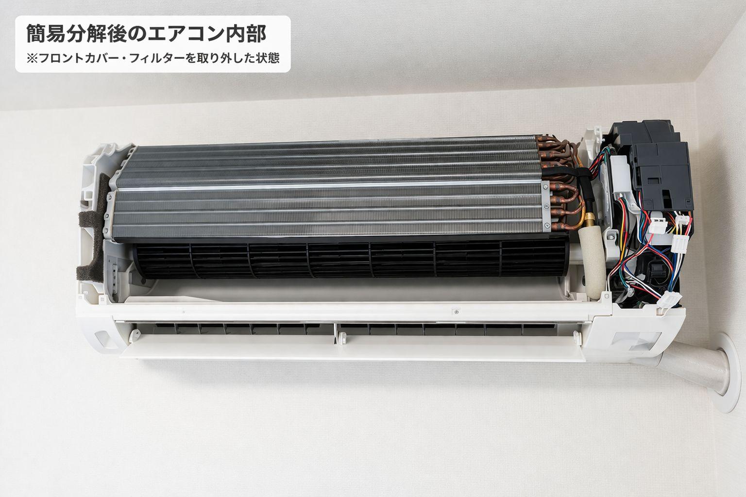 エアコン簡易分解本体