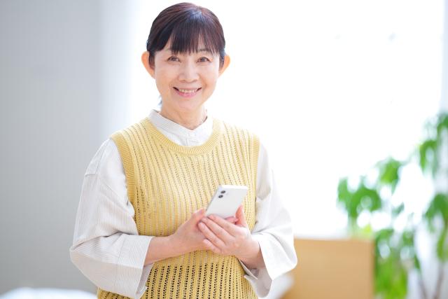 笑顔の女性