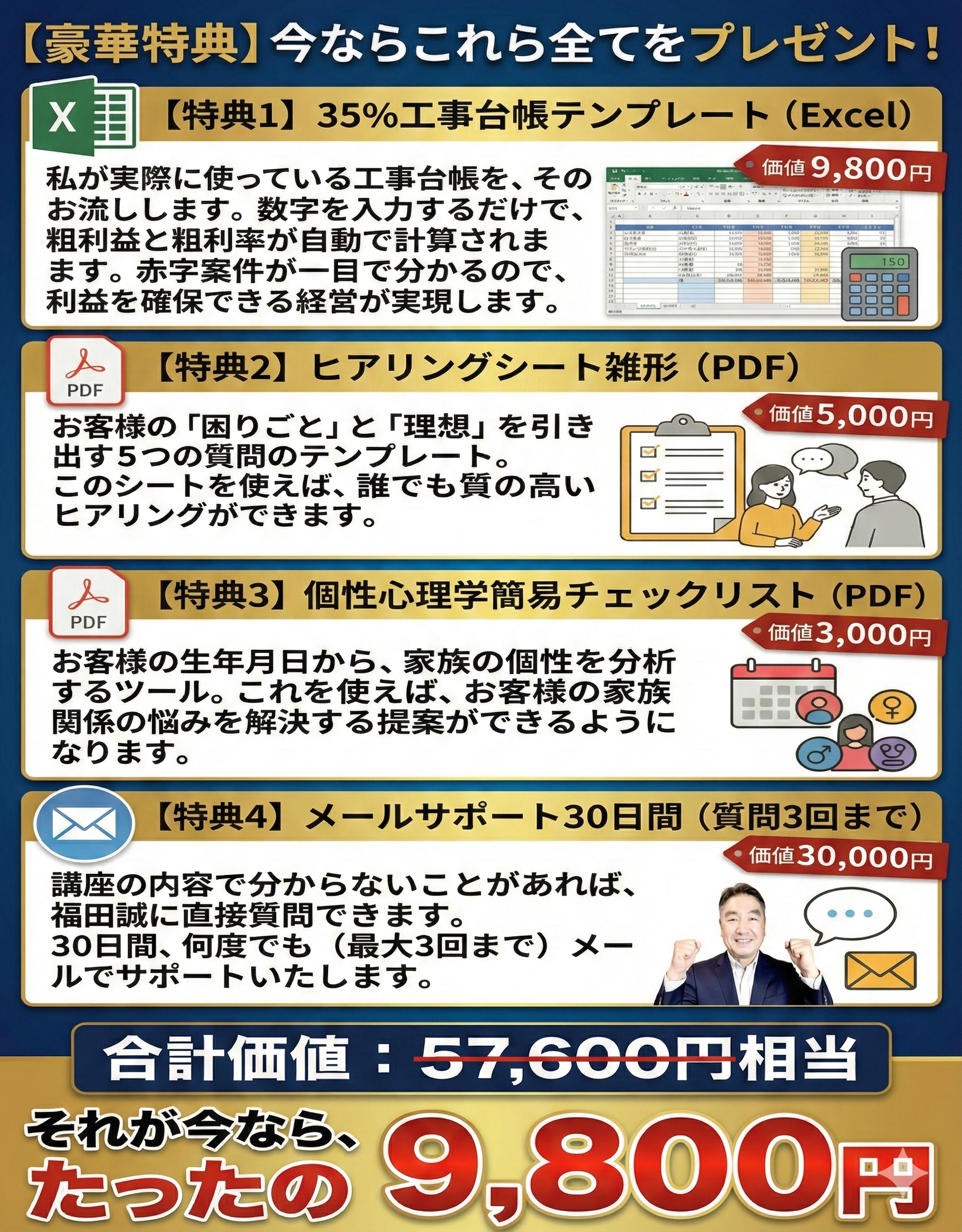 豪華4大特典プレゼント