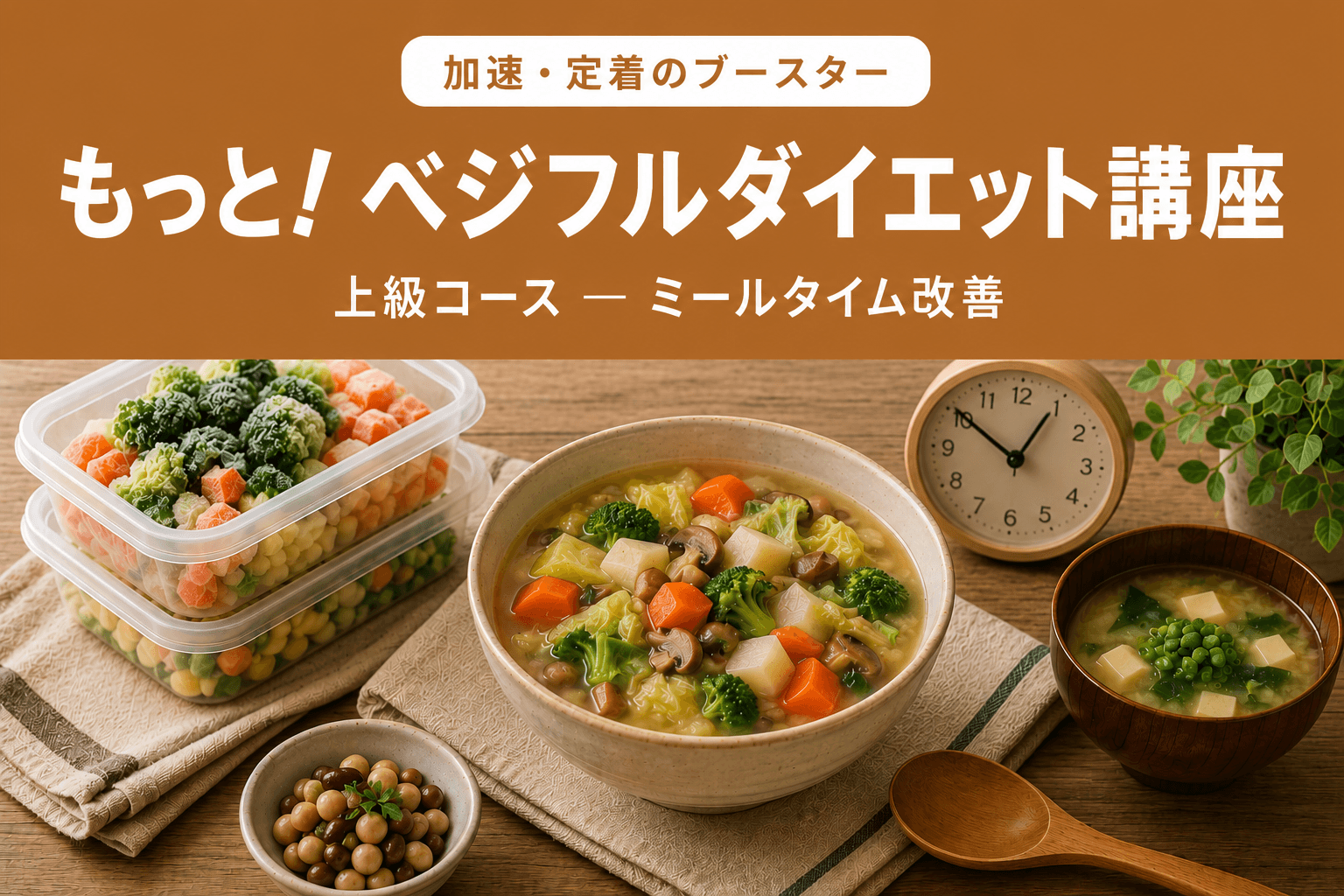 加速・定着のブースター もっと！ベジフルダイエット講座 上級コース ミールタイム改善