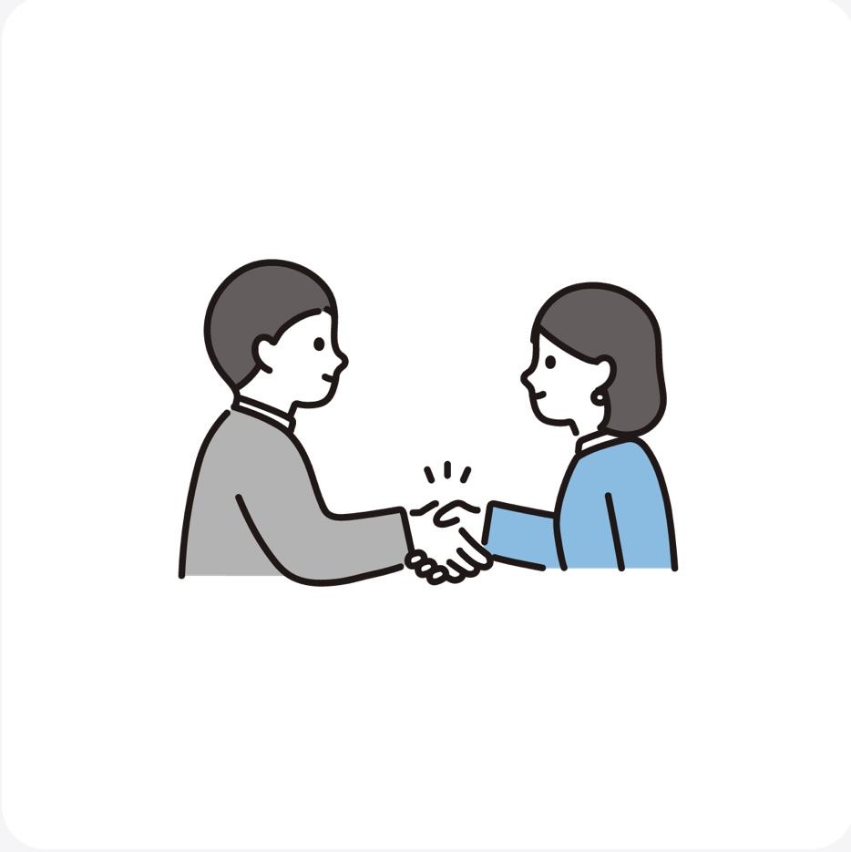 商談成立の写真