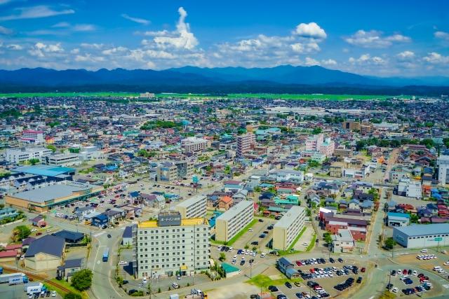 秋田県の街並み