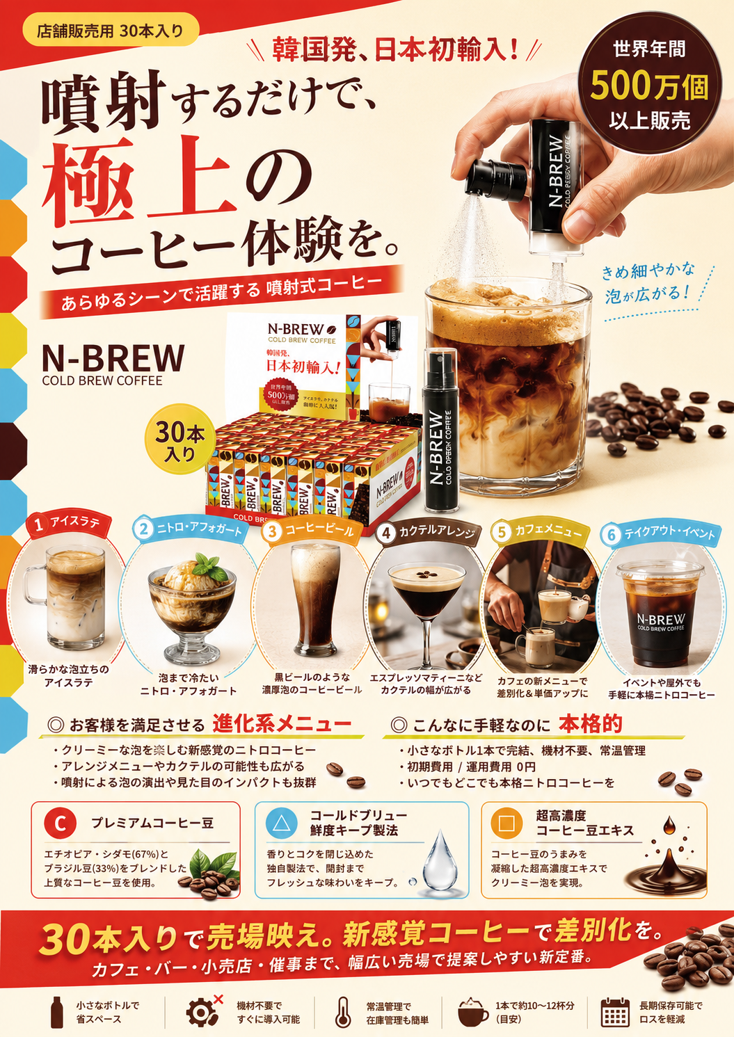 N-BREW(噴射式コーヒー)30本の商品画像