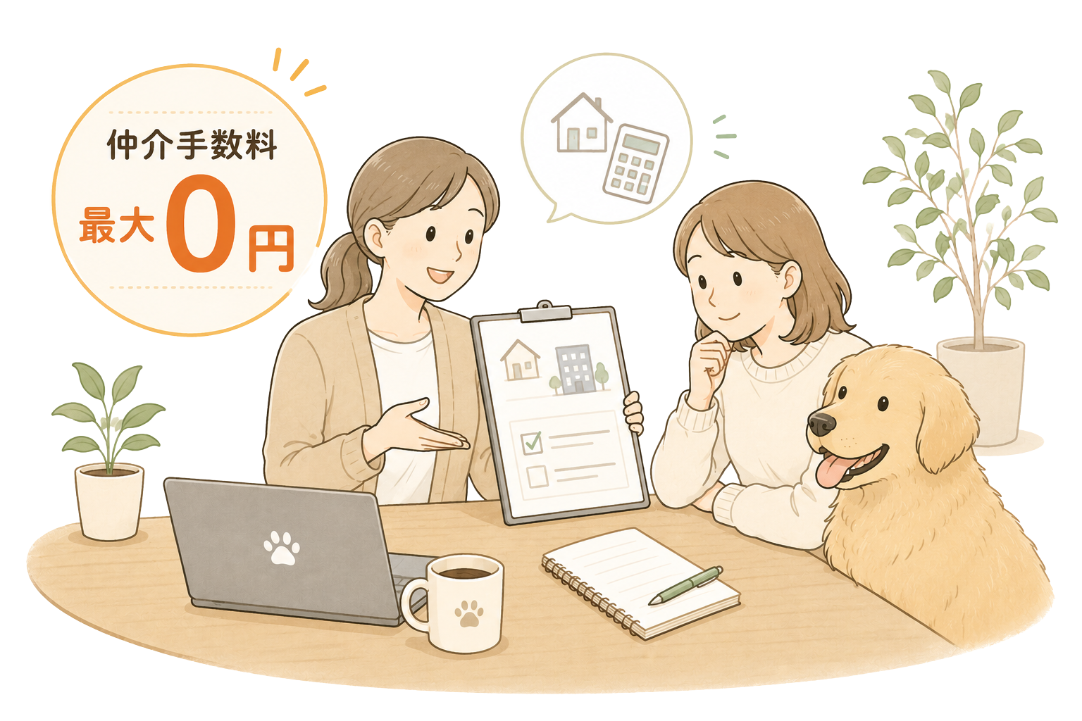 大型犬と暮らせる賃貸探しをサポートするBig Buddy Lifeの特徴紹介。飼育可否の個別確認と仲介手数料最大無料の案内。