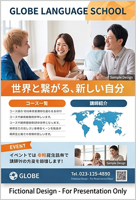 語学スクールチラシ