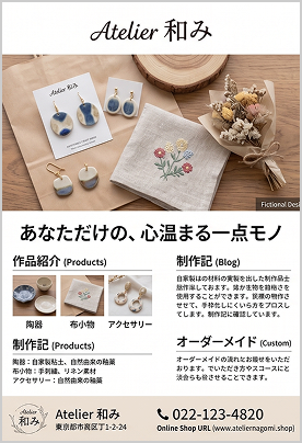 ハンドメイドチラシ