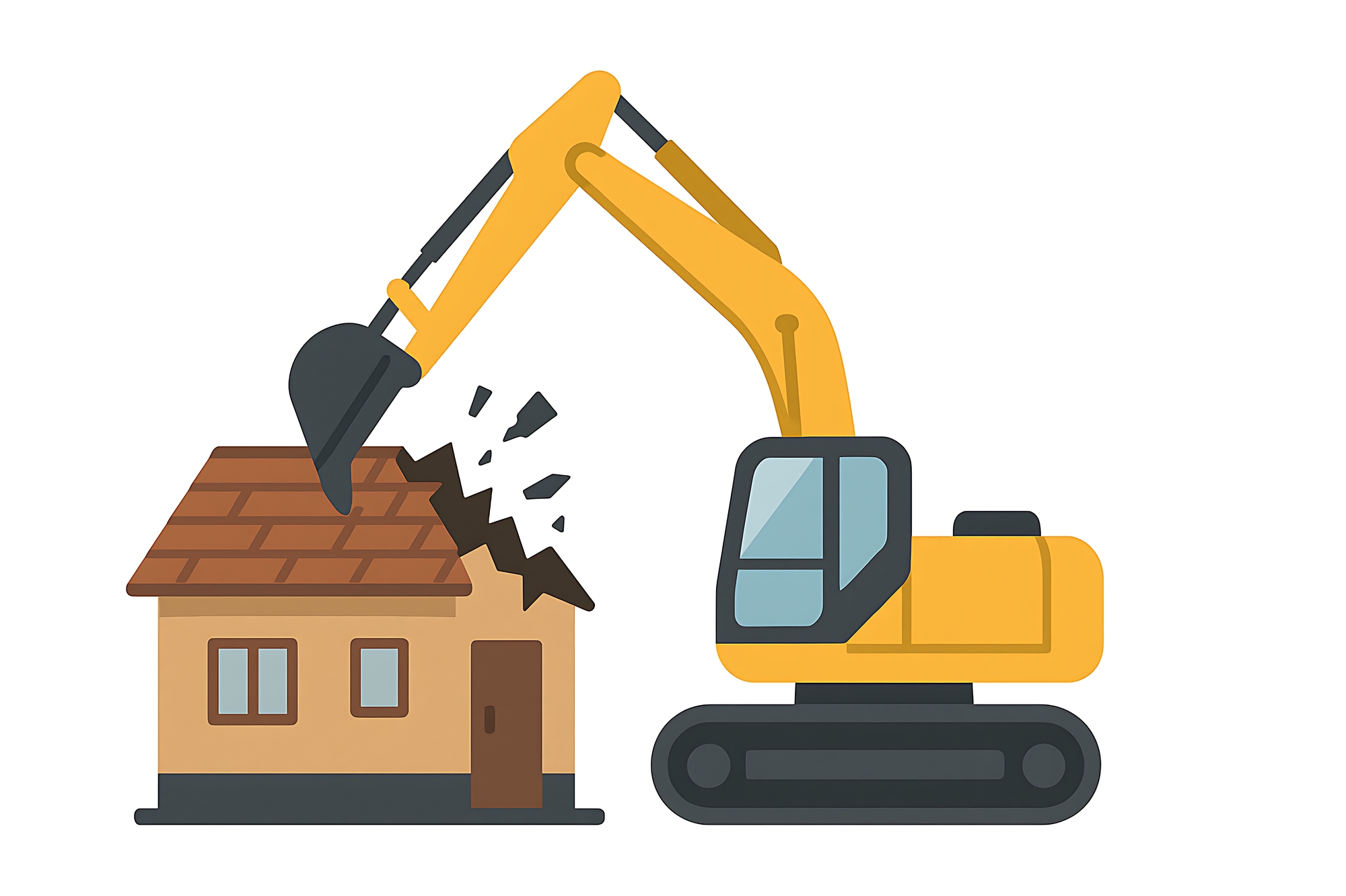 解体しているイラスト