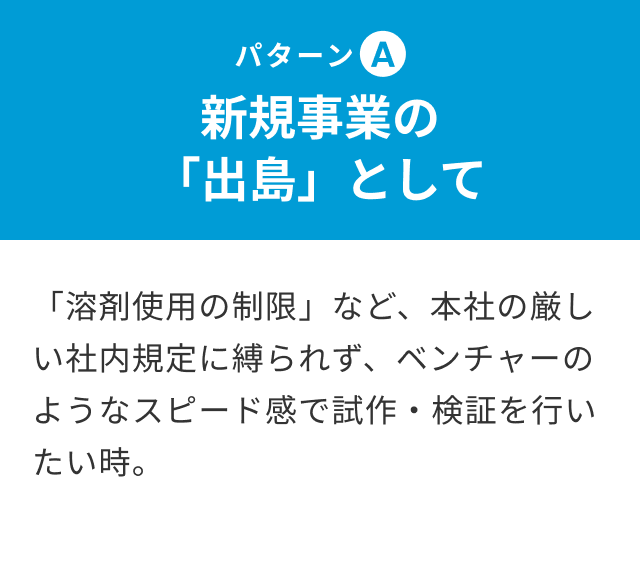 パターンA：新規事業の出島として