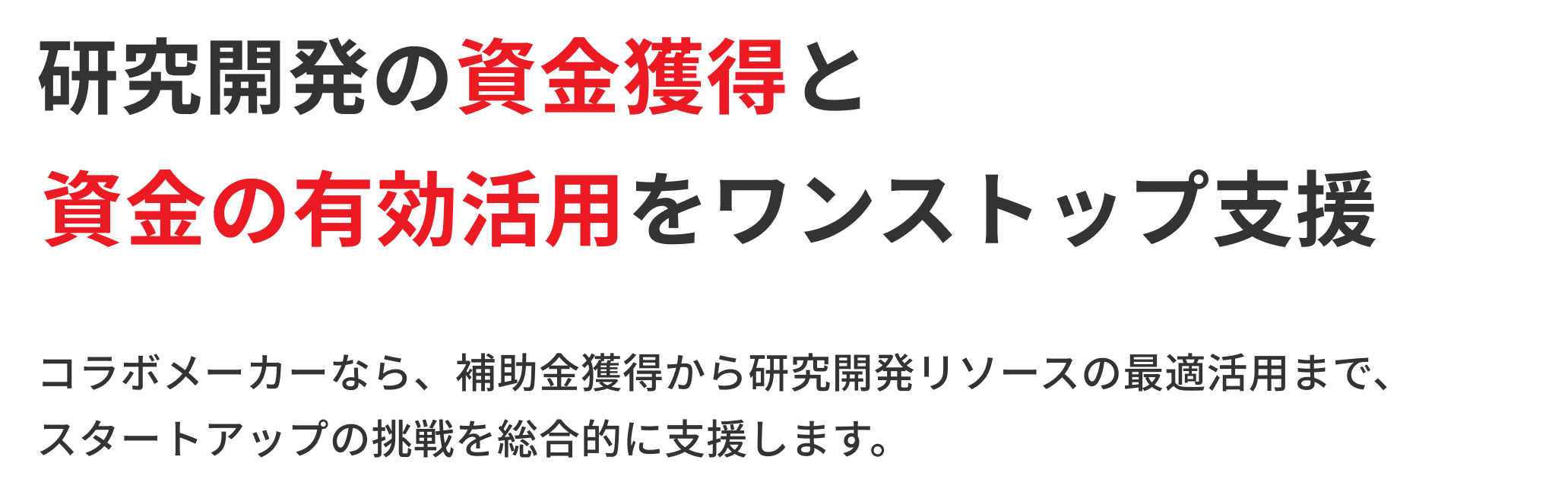 研究開発の資金獲得と資金の有効活用をワンストップ支援