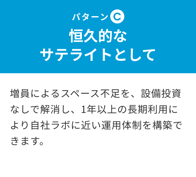 パターンC：恒久的なサテライトとして